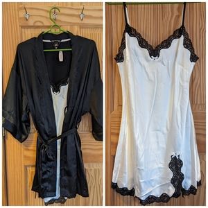 NWT Victoria's Secret silky & sexy robe & nightie set